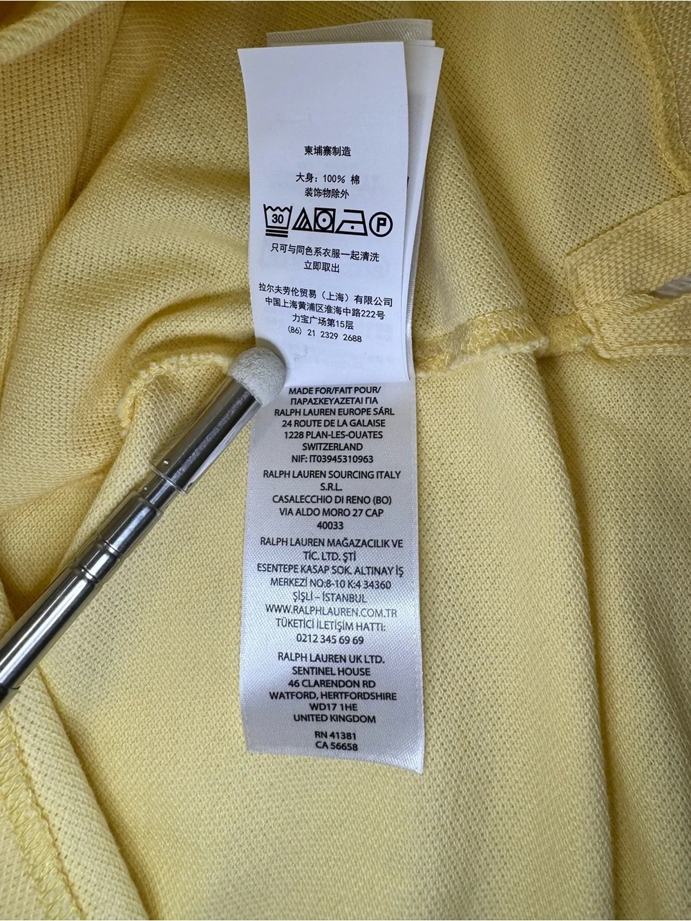 Polo Ralph Lauren Classic Fit Yellow Polo Men M NWT $110
